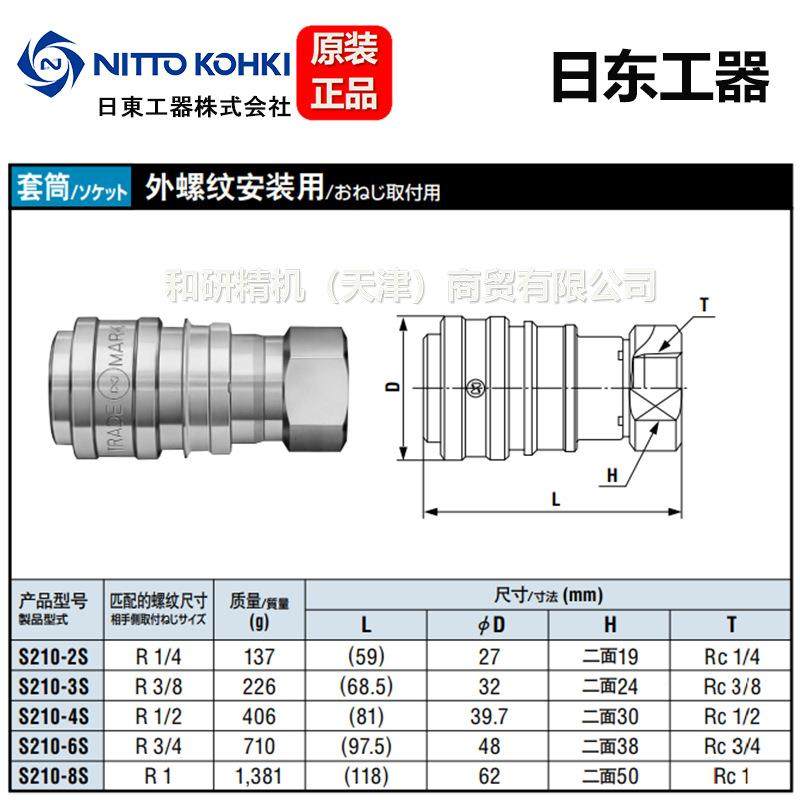 S210-8PS2平10-8列JUQSONITT面系高压快速接头