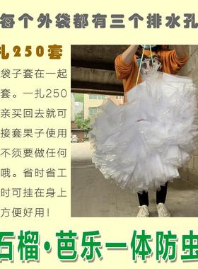 包石榴防虫MWD袋子水果体套袋芭乐袋防蝇果防鸟番直筒网胶袋一袋