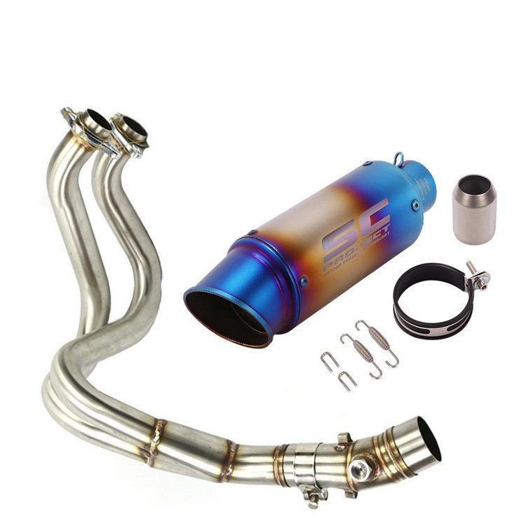 SC炸街排OTG气6烟管筒消声器摩托跑车径改装接口51-0MM口SC