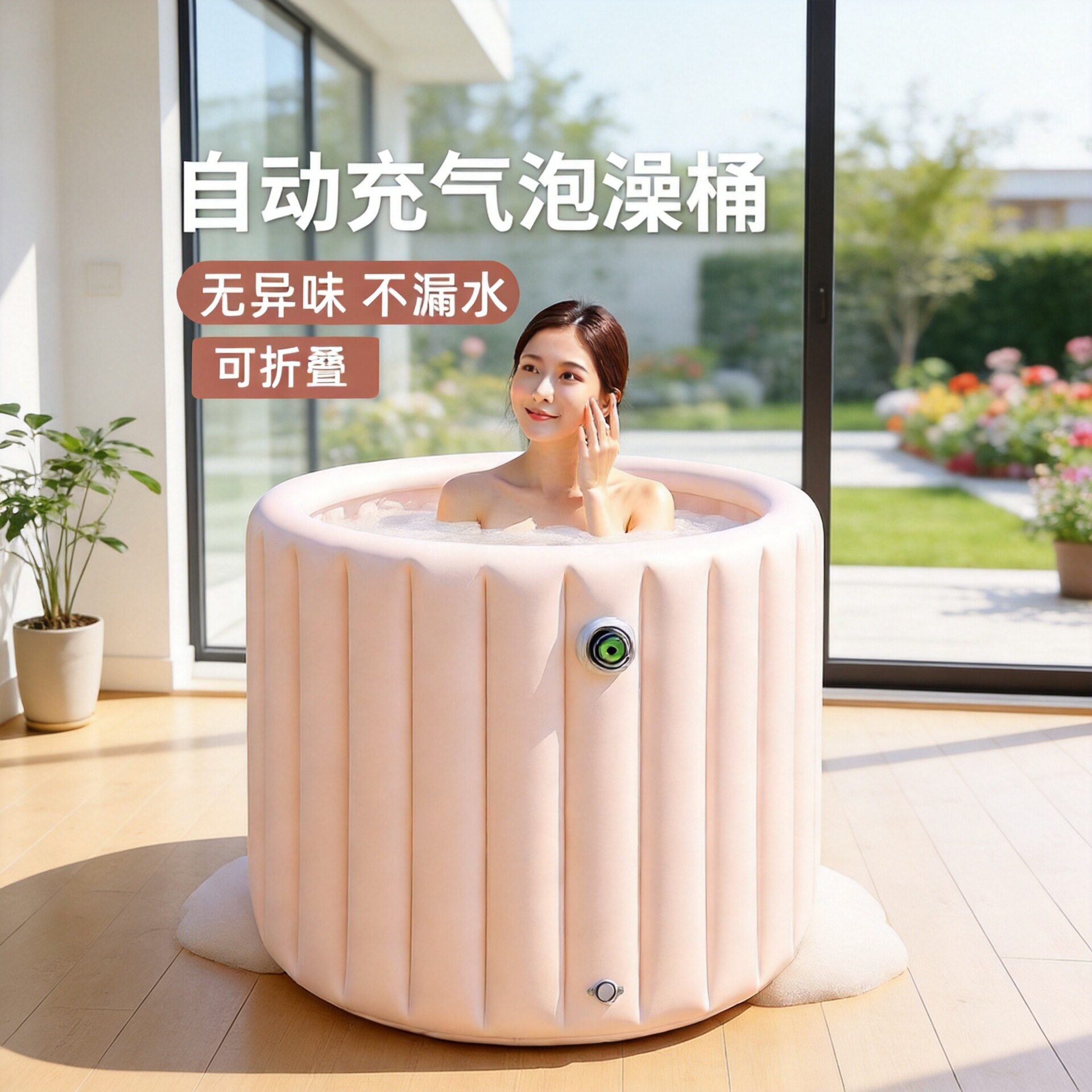 自动充气云朵泡澡桶大人折叠全身式泡澡桶家用浴桶浴盆沐浴泡澡桶