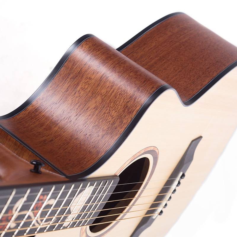云杉单板吉他41寸 初学者学生民谣吉他guitar面单乐器JF桶木吉他