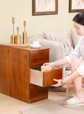 0实木抽屉式床发FDF沙边储物柜5/30宽60深小户2型A多层整装夹缝收
