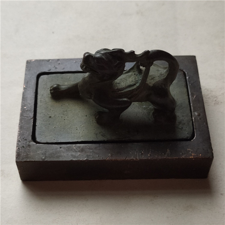古玩杂项仿古做旧铜印章汉安元年瑞兽貔貅印章工艺品摆件