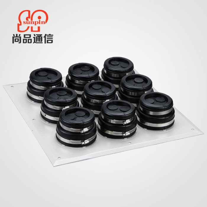 热销产品 9孔馈线窗通信机房密封窗铝合金喉箍式