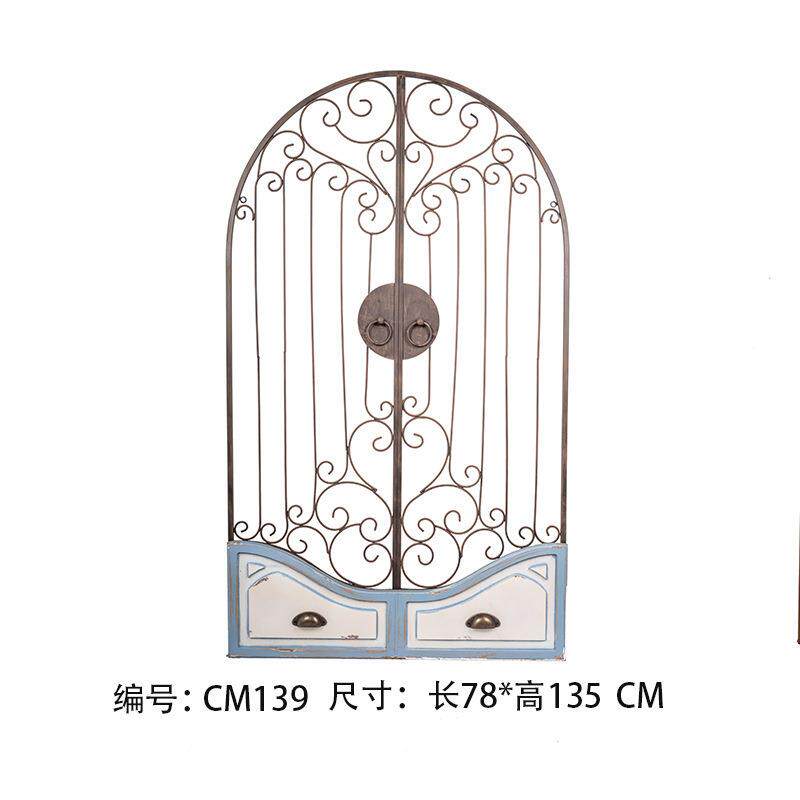 墙面假AL100419窗户景具黑板挂壁置物架框店面留言板庭布园装道饰
