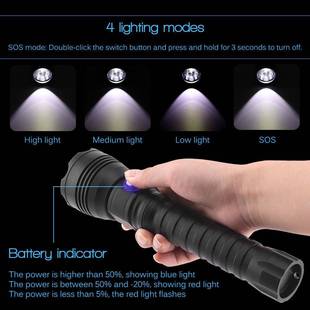 款新XHP70二代光充米电强潜水手电筒户A28外高亮LED1004000lm