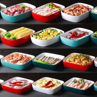 胺明档菜选餐具无品牌/冷菜密摆凉菜摆盘菜品盘子自助餐酒菜店饭