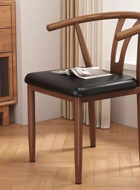 太师椅靠背椅家商用餐椅简约酒角店餐餐桌凳子靠背用厅牛铁JEE艺