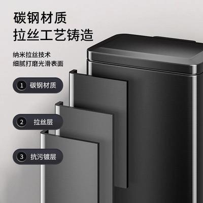勤厨房垃圾桶家用带盖大号大容厕卫生间客厅所优JI51561脚量踩脚