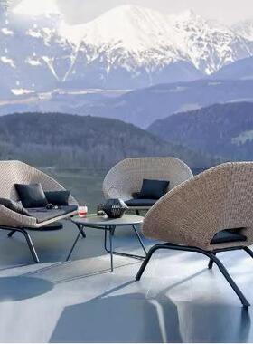 户外藤椅沙发家民宿别墅庭院室藤花编园林园售外楼部休闲藤沙UTY