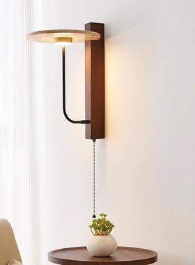 走廊过道D665灯木风吸原顶灯灯简约代入户现玄关门厅阳台日式实木