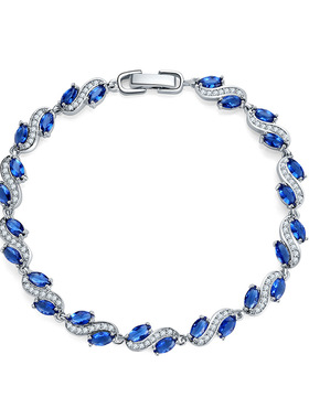 嘟嘟蝶 时尚闪钻新款锆石 气质百搭手链简约典雅手链光芒