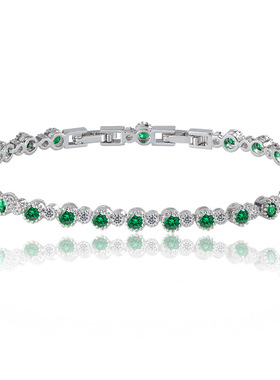 女士创意款手环欧美款新款时尚潮人跨境 配饰水晶之恋铜锆石手链