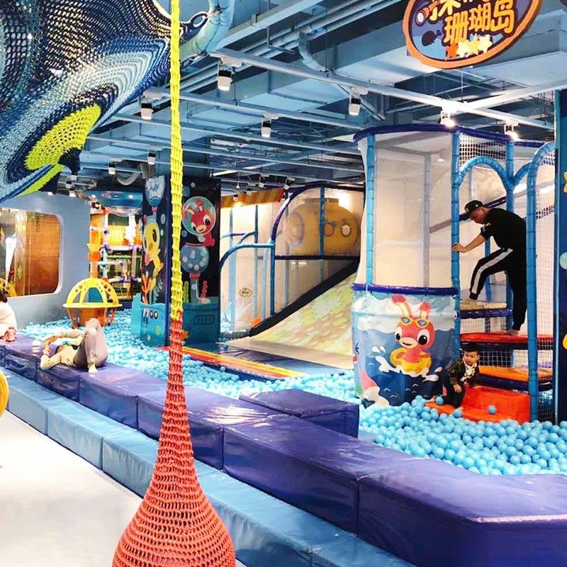 室内儿童乐园设施小型商场淘气堡拓展设备大型游乐场蹦床积木乐园