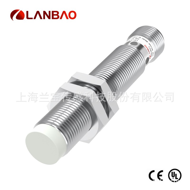 兰宝M12金属传感器LR12XB-Y-直流三四线 远距离8mm 电感接近开关