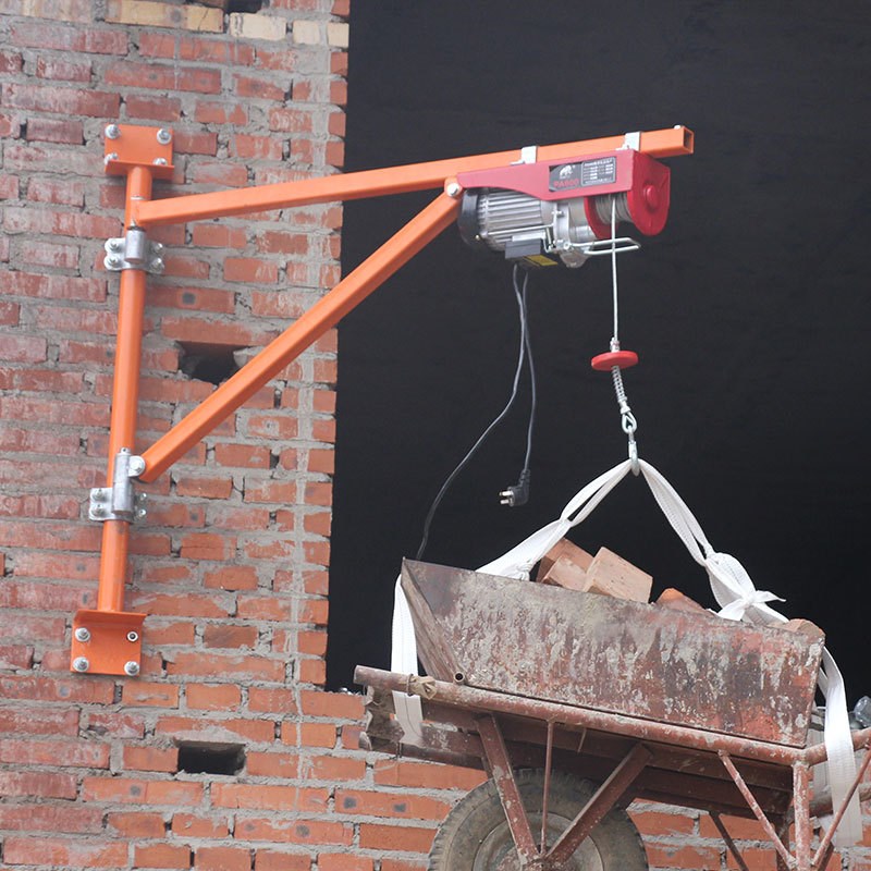 厂家220v电动葫芦支架小吊机吊葫芦家用简易架子旋转装修墙壁支架