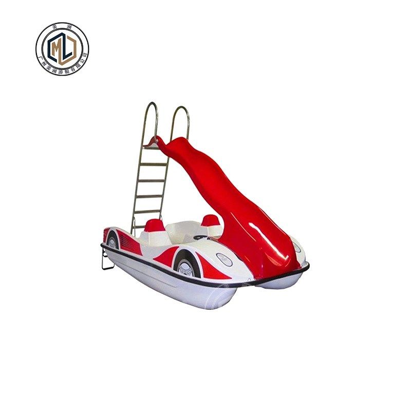 广州美澜公园游船5人儿童滑梯脚踏船水上亲子观光娱乐船乐网红船