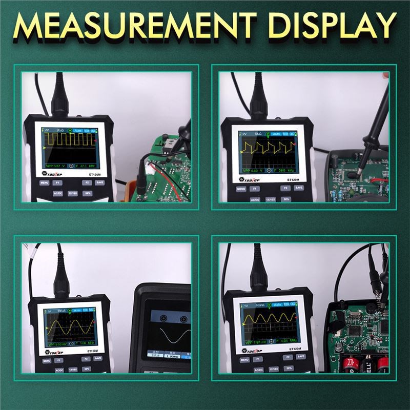TOOLTOP ET120M手持彩色模拟示波器120MHz频率500Msps采样率