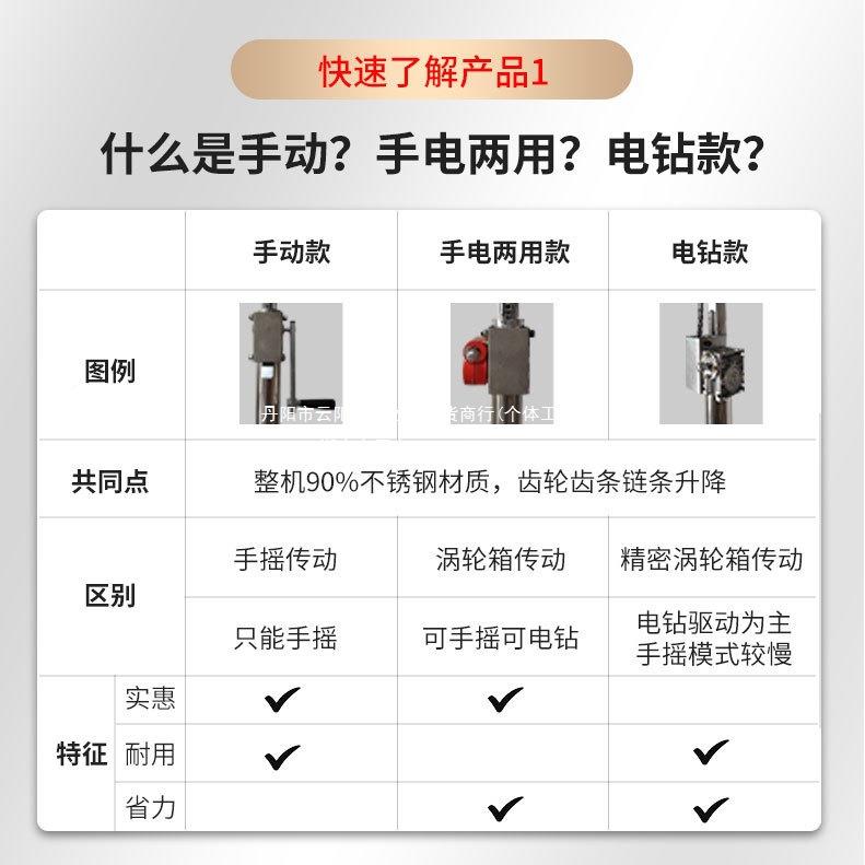 木工钢吊上石膏OPD板封升降支架平台不锈手动电板动便携顶升降机