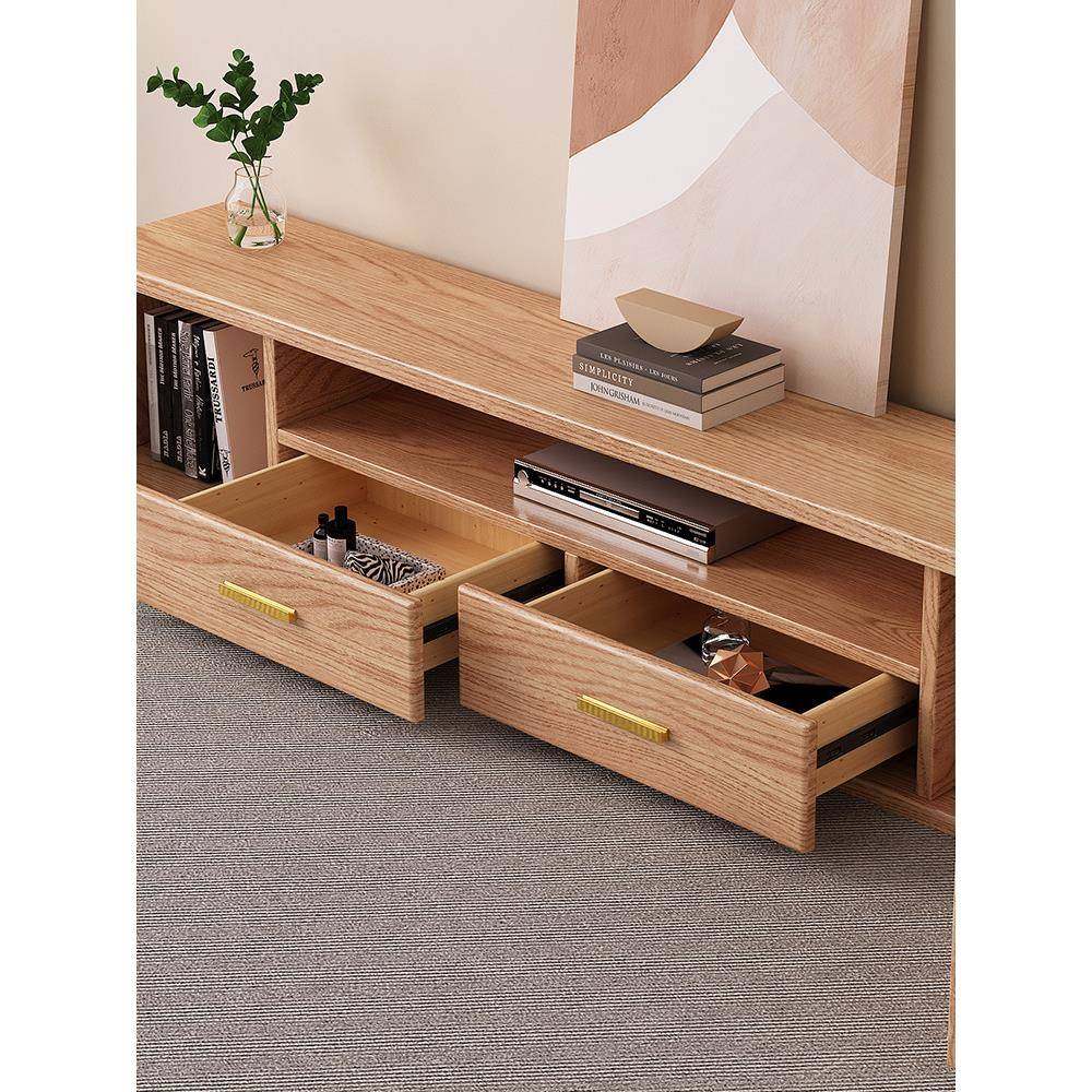 合白蜡木实合木沙无品牌/发组现简约2025电视柜整装收纳储物落代