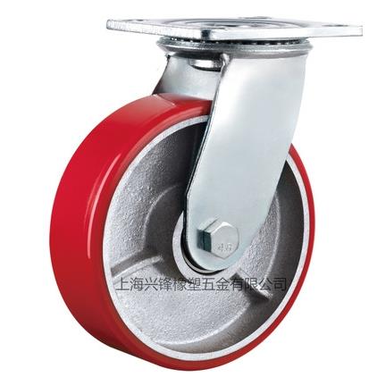 FS4寸5寸寸8寸STZ重型铁芯6聚X氨X酯万向PU轮兴锋