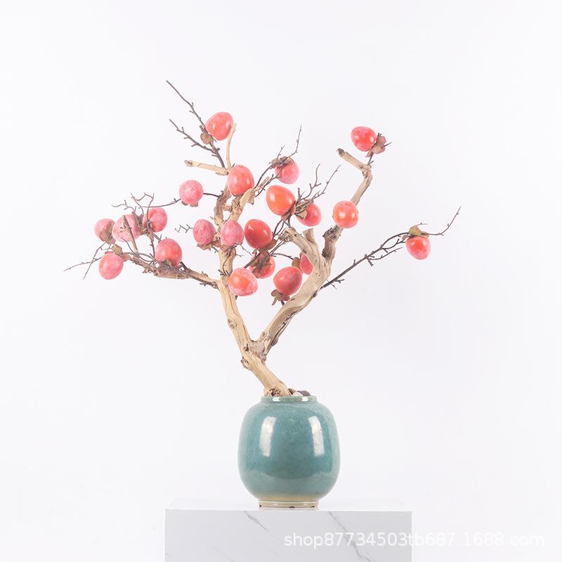 果新式居仿真无品牌/家花艺发财假花客厅样板间整体摆件盆景中装