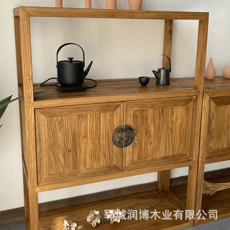 木制榆木老边榆5斗柜纯实木储物柜新中式收木纳柜复餐柜卧室收纳
