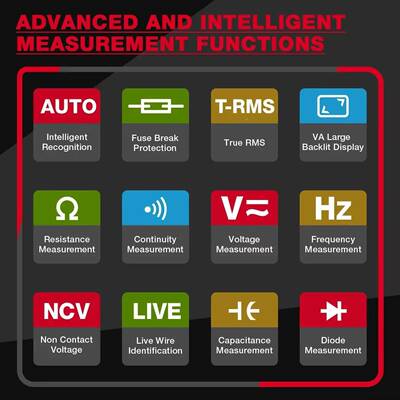华博T16大屏智表能数1字万880用HABOTEST爆款电H工维修表