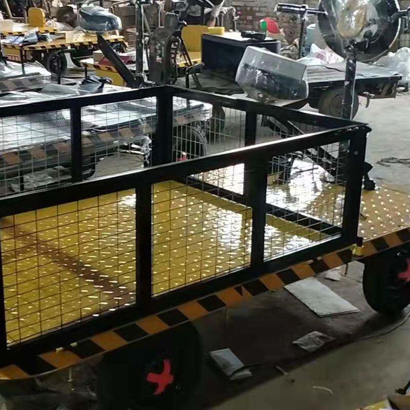 站驾骑行两503推用电动四轮拉平板车仓库物流货小车果搬园货运输