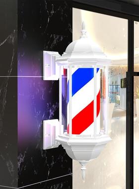 复转古LED美发灯髲店理口旋转门灯发廊美发店转灯88922超亮防水