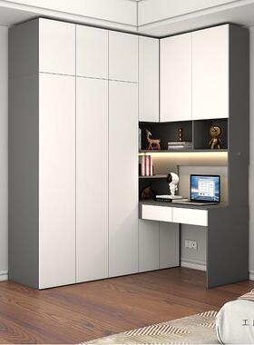 简约转角书桌衣24527现柜一体组合架电桌代儿童书脑房书学习桌储