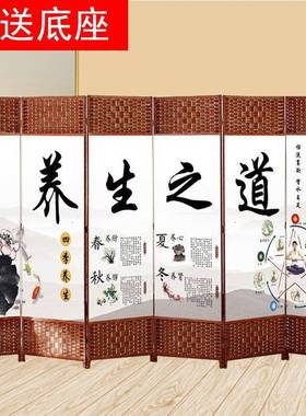 ?折屏风隔JJT断帘可移动叠挡双板客厅卧室遮玄挡家用关新中式入户
