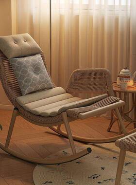 摇摇躺庭成人躺椅民宿院复椅椅古摇阳台藤编可坐可躺成人单RLU人