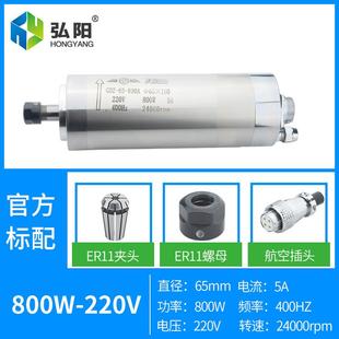 0昌.8KW盛雕刻机主轴电机水冷木Φ065 16工精雕高速电主轴动97956