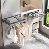 打F9769H65浴室隐形折叠浴巾架厕所卫生放间衣服免毛孔巾架收纳置