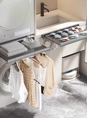 打F9769H65浴室隐形折叠浴巾架厕所卫生放间衣服免毛孔巾架收纳置