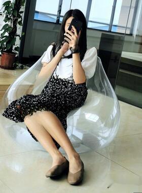 透明闲12876充气沙发直播摆设模特照品店休懒拍甜人椅空气床民宿