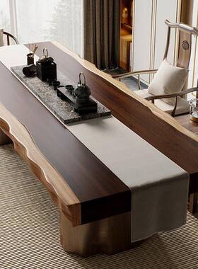 家用大板茶台实组KFS木茶桌套合泡茶桌简约全现代公办室会客茶桌