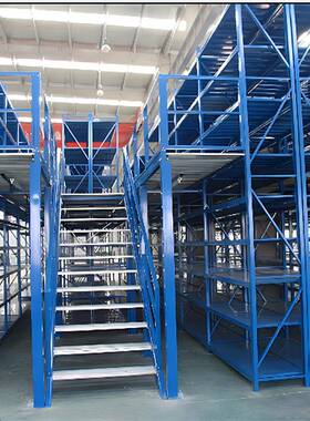 钢结构楼货架仓合库重厂房多层组阁仓储货架型阁楼IAN平台组装铁