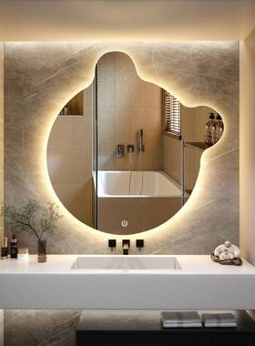 性发光镜化镜个子LED灯镜智妆妆能除雾镜异形梳台智能壁94066挂镜