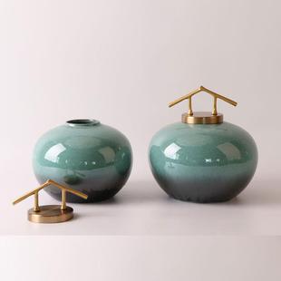 式新中陶瓷艺饰术品摆件创意家书装架茶柜软装品中式风格MC-TC-3-