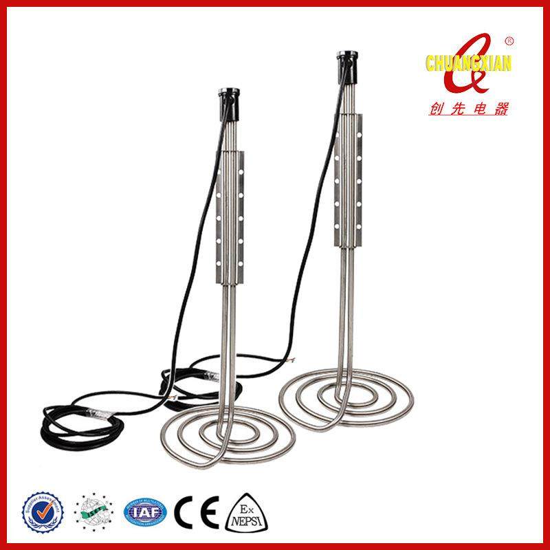 热圆形THM电加热管圆家盘不锈钢电热厂管双头带销接线盒胶木发热