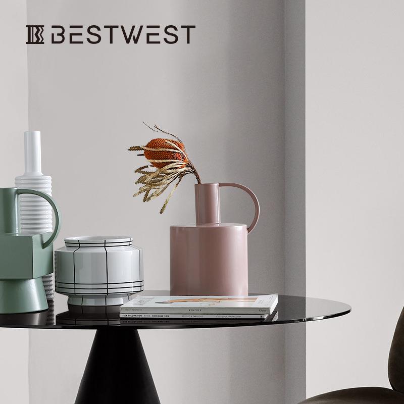 博西水家居新品现代家简约彩色壶形状陶瓷TMN花瓶居软装创设计意