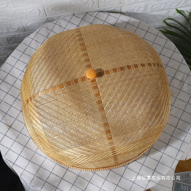 菜罩子竹编竹子编织大号盖菜饭桌家用手工老式竹制品盖子藤编菜罩