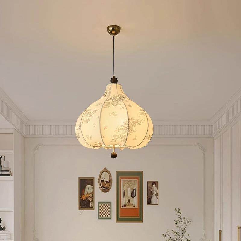 吊布艺灯花具法式中古风南OXW洋纹实木栗子灯茶吧台室民宿灯