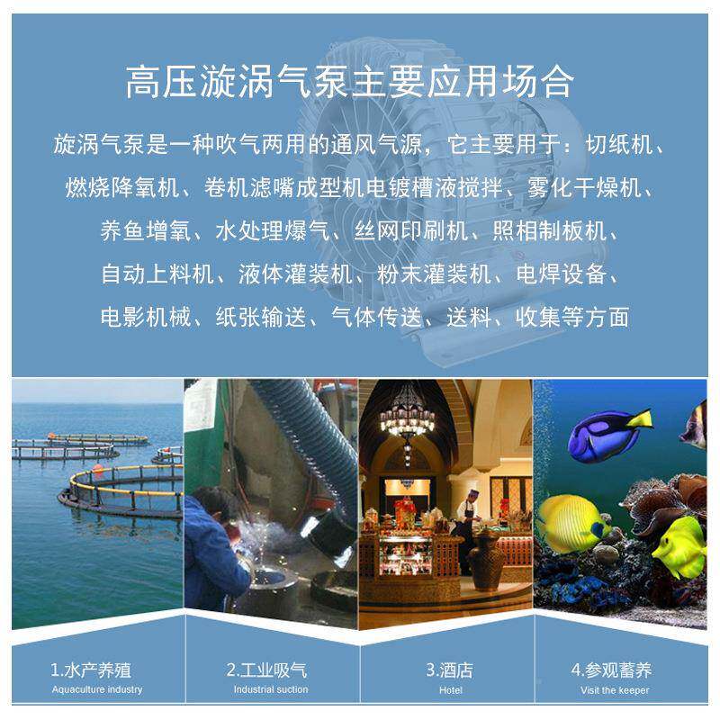 XGB高压漩风机吸塑环保DFK纺织气泵业抽真空被用子吹工吸两真空涡