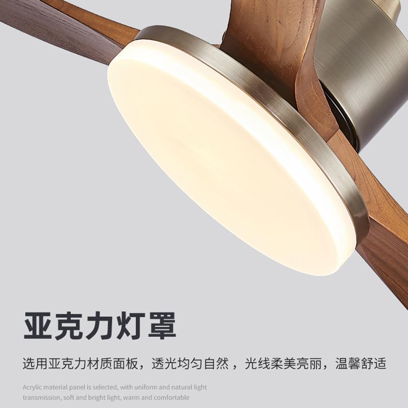 吊木扇灯扇灯美式风复古客厅大风扇灯中古风全光无品牌/护谱眼扇