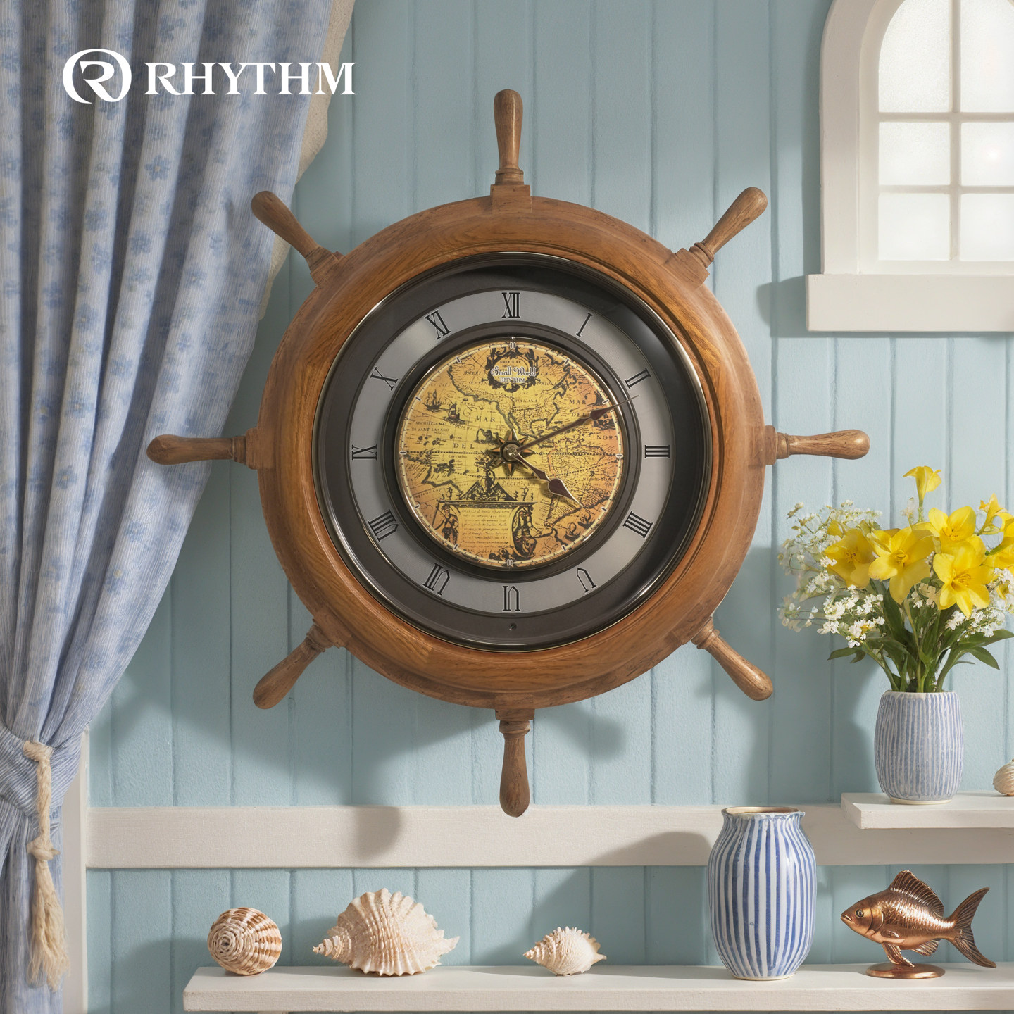 RHYTHM丽声挂钟客厅家用2026新款轻奢简约时尚创意时钟表挂墙挂表