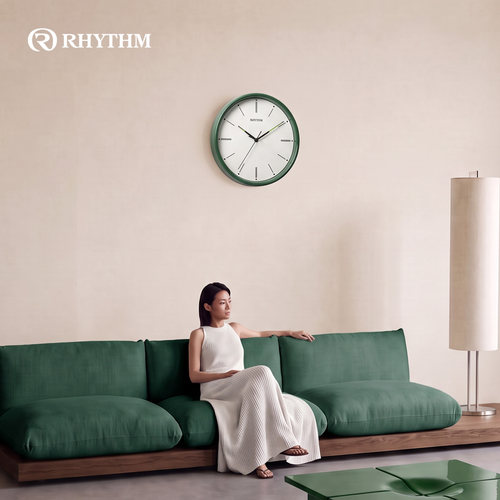 RHYTHM丽声日本静音夜光挂钟