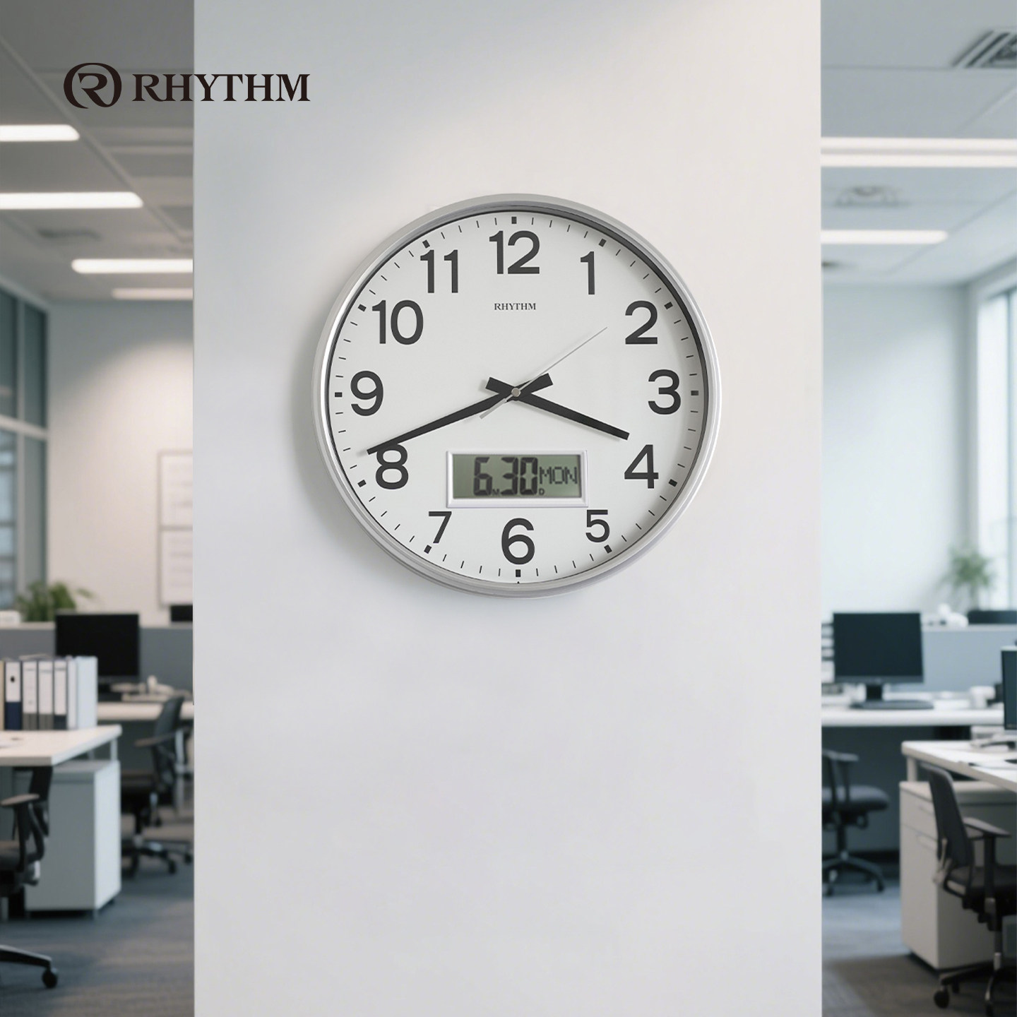 RHYTHM丽声日本静音挂钟
